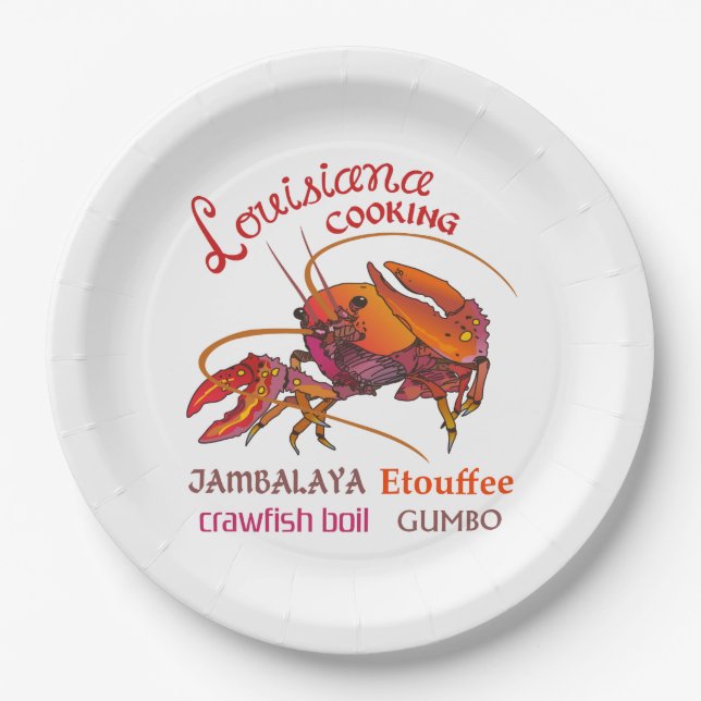 Louisiana Cooking Paper Plates (Front)