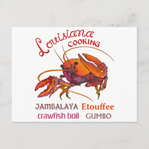 Louisiana Cooking Postcard