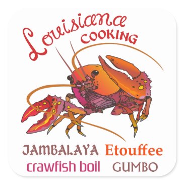 Louisiana Cooking Square Sticker
