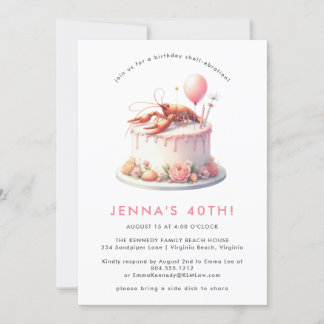 Louisiana Crawfish Seafood Boil Birthday Party Invitation
