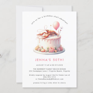 Louisiana Crawfish Seafood Boil Birthday Party Invitation