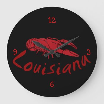 Louisiana Crawfish Wall Clock by slowtownemarketplace at Zazzle