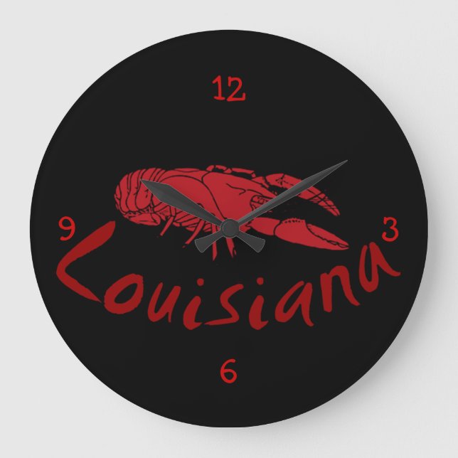 Louisiana Crawfish Wall Clock (Front)
