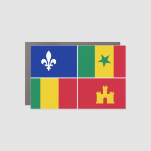 Louisiana Creole flag Car Magnet