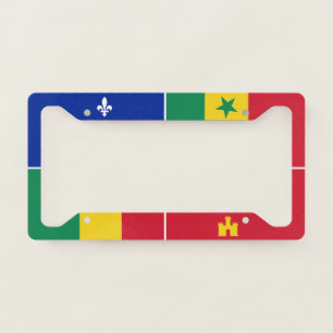 Louisiana Creole flag License Plate Frame