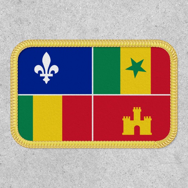 Louisiana Creole flag Patch (Front)