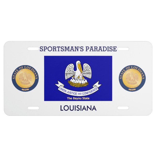 Louisiana Custom Front License Plate (Front)