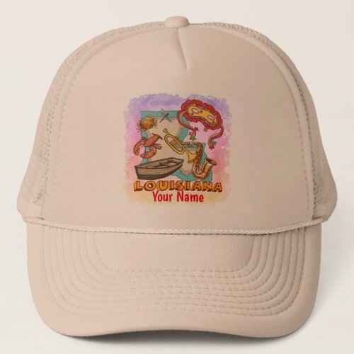 Louisiana custom name hat