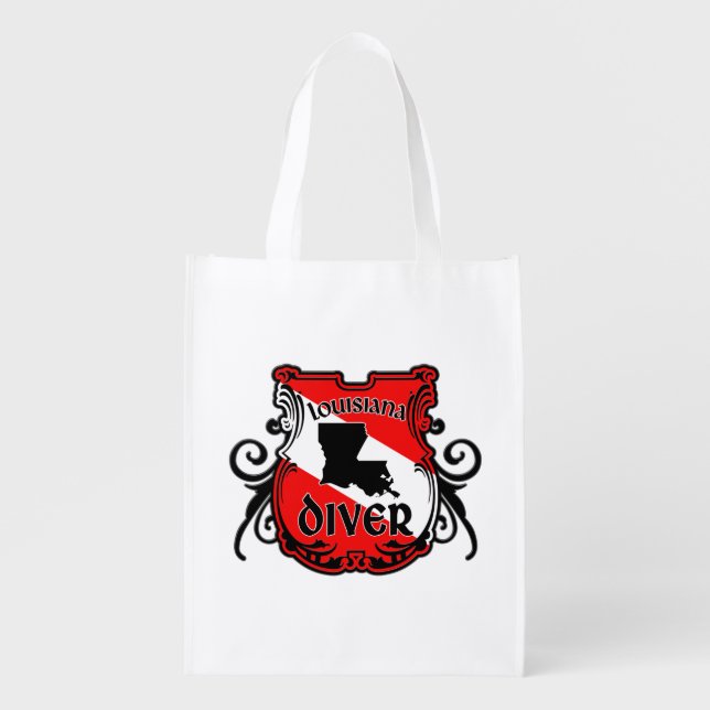 Louisiana Diver Grocery Bag (Front)