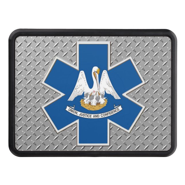 Louisiana EMS Star of Life Hitch Cover (Front)