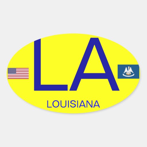 Louisiana* European-style Oval Bumper Sticker | Zazzle