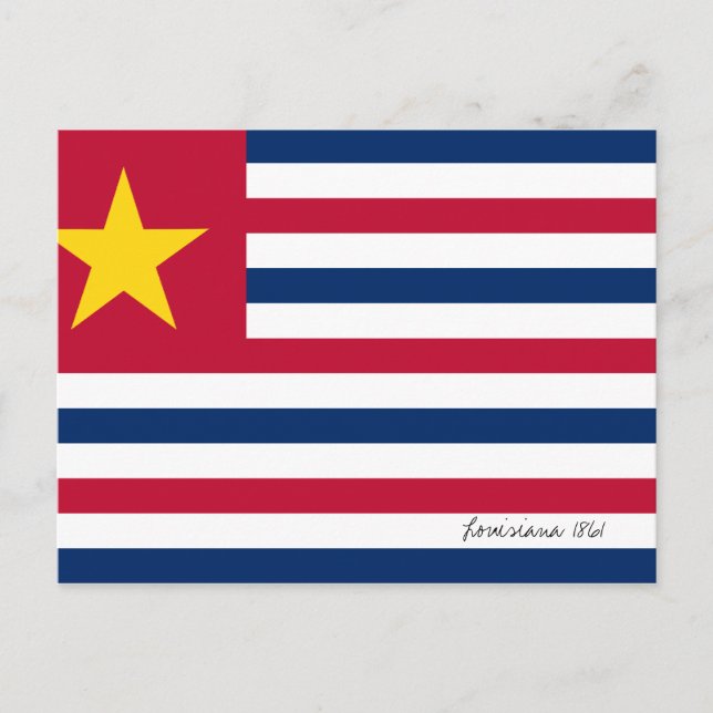 Louisiana Flag 1861 Postcard (Front)
