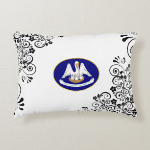 Louisiana flag accent pillow