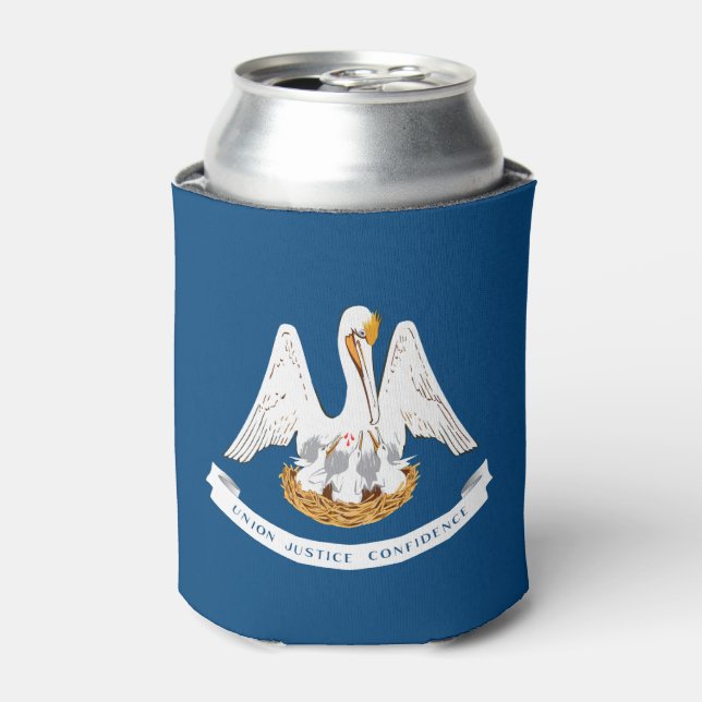 Louisiana flag, American state flag Can Cooler (Can Front)