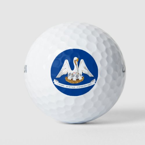 Louisiana flag golf balls