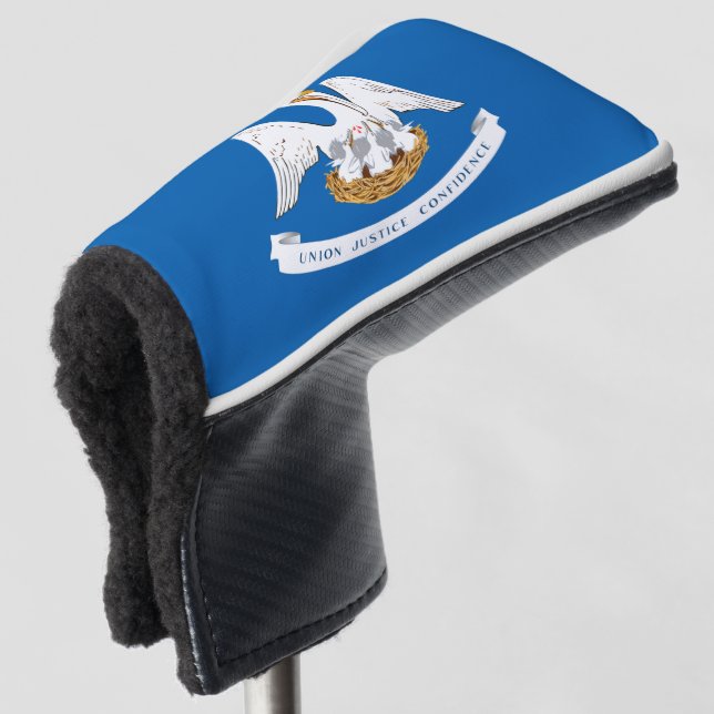 Louisiana flag golf head cover (3/4 Front)