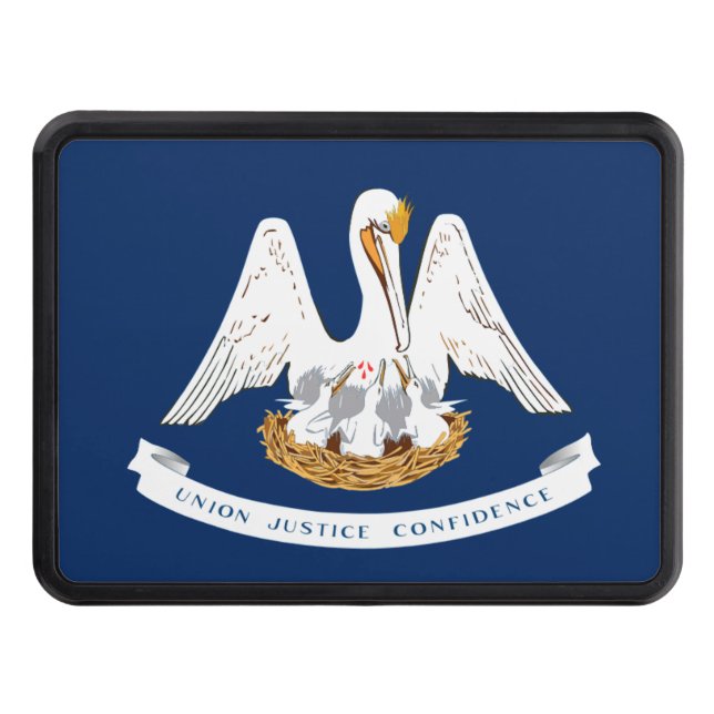 Louisiana flag hitch cover (Front)