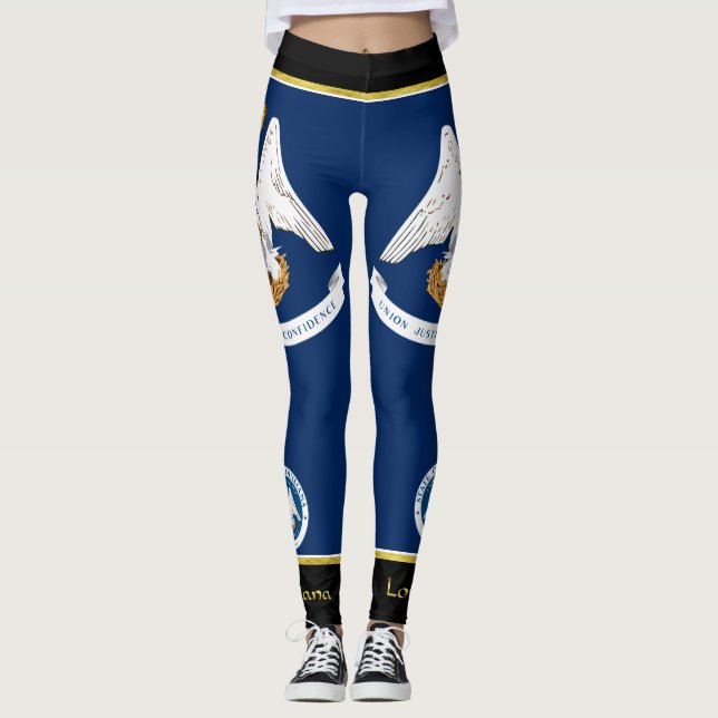 Louisiana flag leggings (Front)