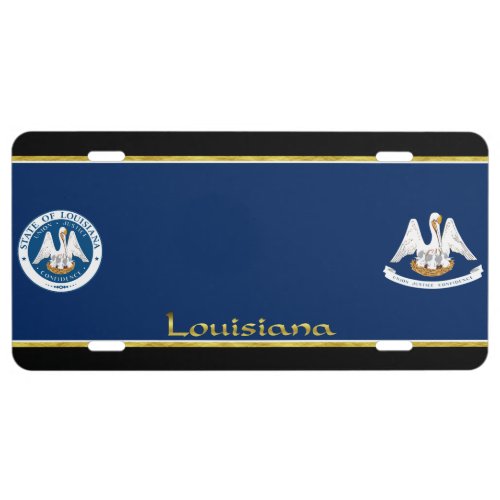 Louisiana flag license plate