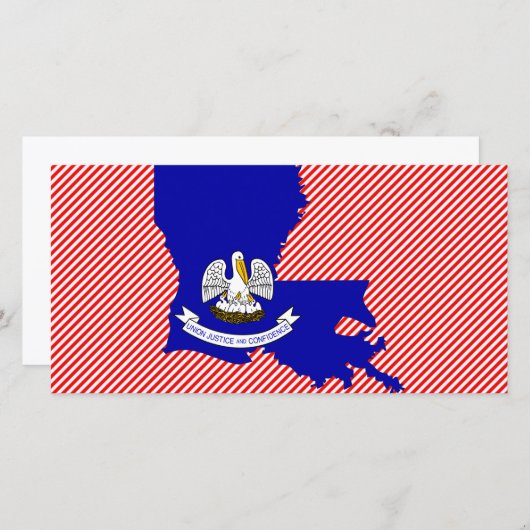 Louisiana Flag Map (Front/Back)