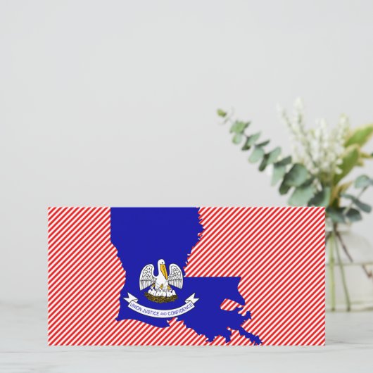 Louisiana Flag Map (Standing Front)