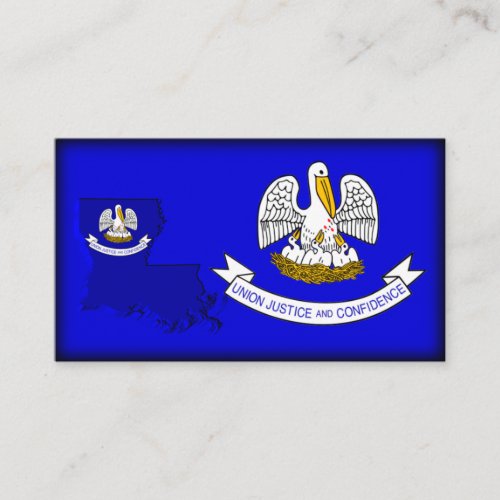 Louisiana Flag_Map Business Card