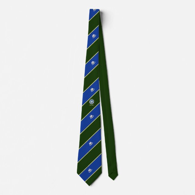 Louisiana flag neck tie (Front)