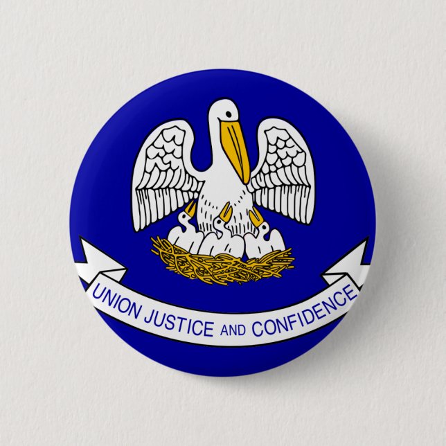 Louisiana Flag Pinback Button (Front)