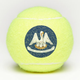 Louisiana flag tennis balls