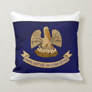 Louisiana Flag Throw Pillow