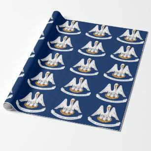 Louisiana flag wrapping paper