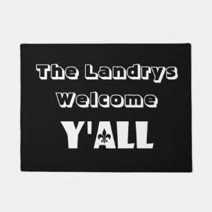 Louisiana Fleur De Lis Cajun Welcome Mat