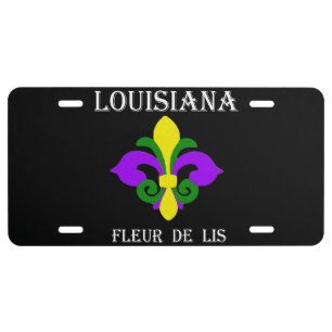 Louisiana Fleur de lis (Mardi Gras) License Plate