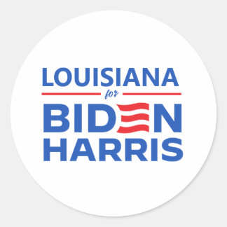 Louisiana for Biden Harris Classic Round Sticker