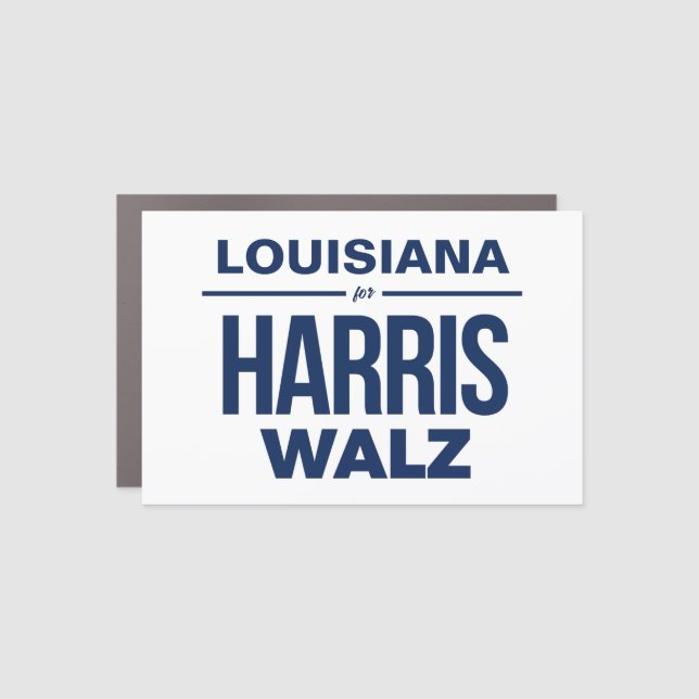 Louisiana for Harris Walz Car Magnet (Front)