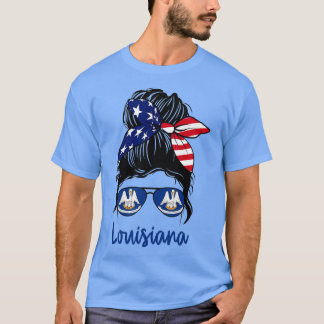 Louisiana Girl Louisiana Flag State Girlfriend mes T-Shirt