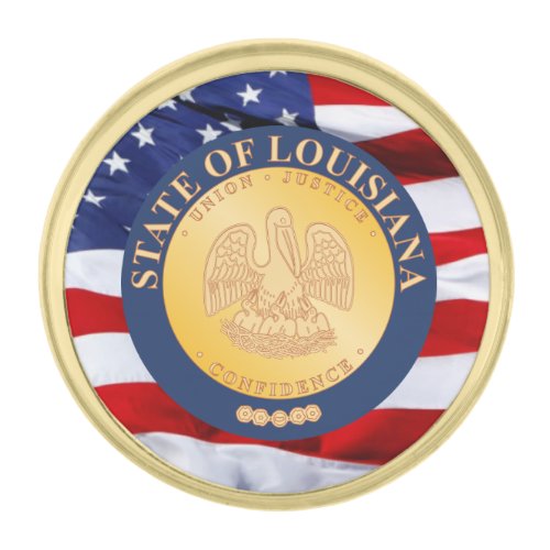 Louisiana Great Seal Lapel Pin