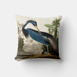 Louisiana Heron, 1834, From the Birds of America Throw Pillow