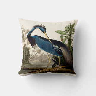 Louisiana Heron, 1834, From the Birds of America Throw Pillow