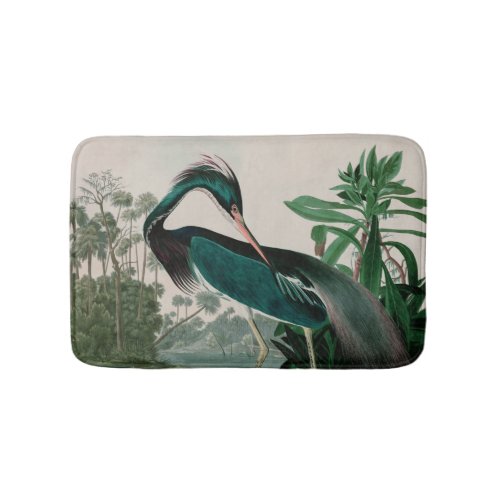 Louisiana Heron Birds of America Audubon Print Bath Mat