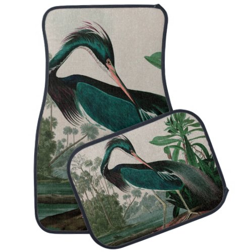 Louisiana Heron Birds of America Audubon Print Car Floor Mat