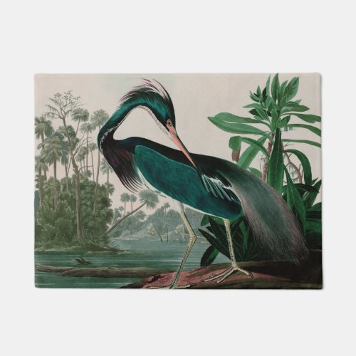 Louisiana Heron Birds of America Audubon Print Doormat