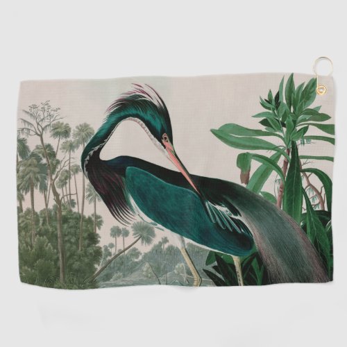 Louisiana Heron Birds of America Audubon Print Golf Towel