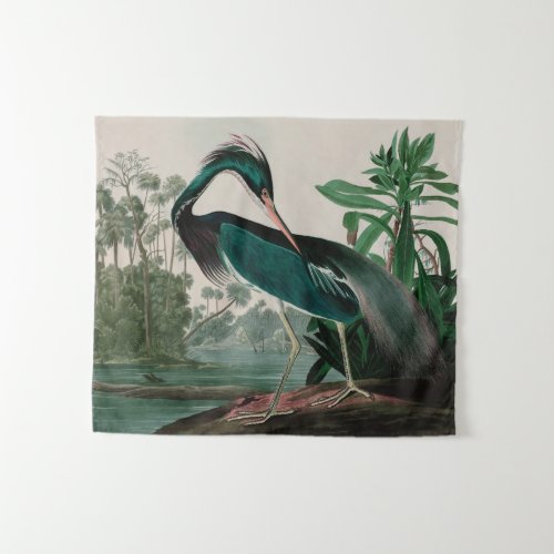 Louisiana Heron Birds of America Audubon Print Tapestry