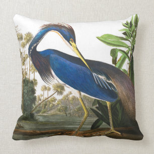 Louisiana Heron by John James Audubon Throw Pillow
