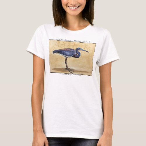 Louisiana Heron Egretta tricolor T_Shirt