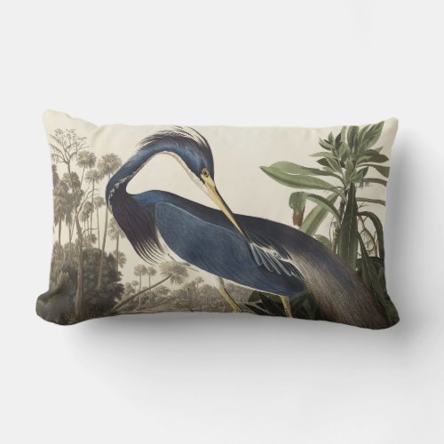 Louisiana Heron from Birds of America Lumbar Pillow