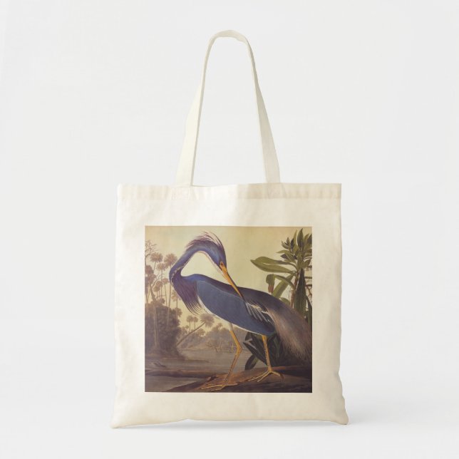 Louisiana Heron or Tricolored Heron by Audubon Tote Bag (Front)