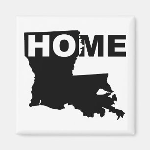 Louisiana Home Away From State Fridge Magnet
