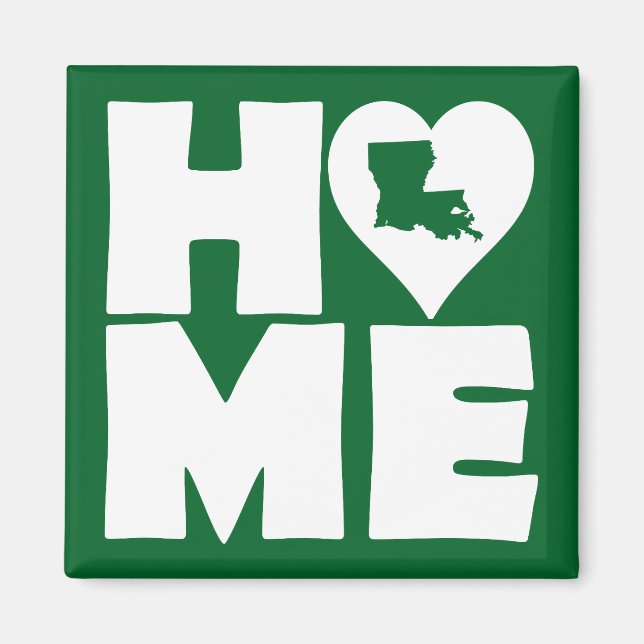 Louisiana Home Heart State Fridge Magnet (Front)